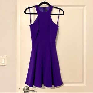 Jay Godfrey Indigo Purple Fit and Flare Dress